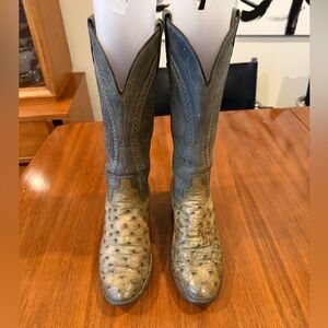 Vintage Lucchese Classics in Green Ostrich